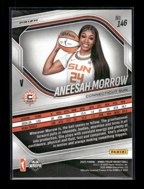 Aneesah Morrow - 2025 Prizm WNBA - Orange Ice - Rookie Variation