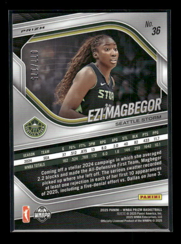 Ezi Magbegor - 2025 Prizm WNBA - Purple Seismic /175