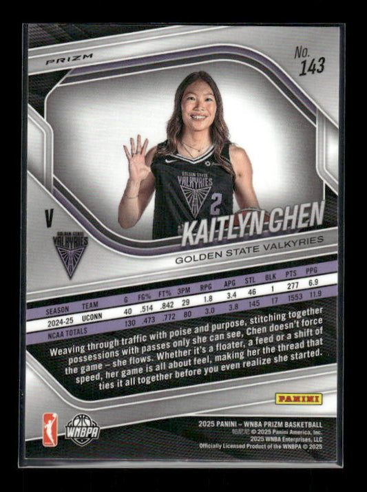 Kaitlyn Chen - 2025 Prizm WNBA - Silver Prizm - Rookie Variation