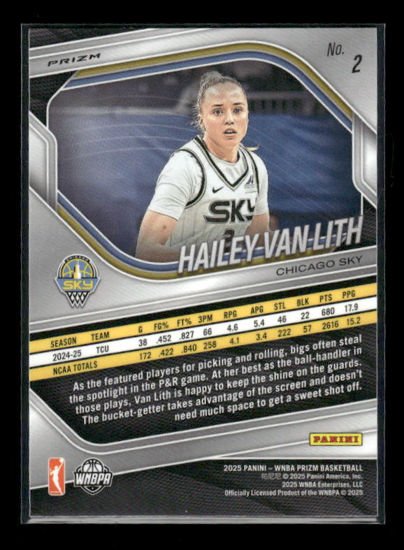 Hailey Van Lith - 2025 Prizm WNBA - Orange Ice - Rookie