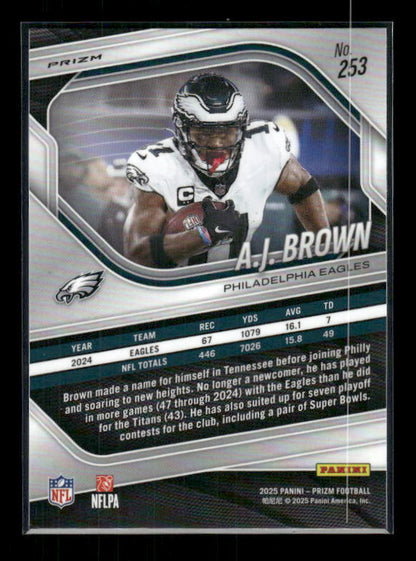 A.J. Brown - 2025 Prizm Football - Silver Prizm