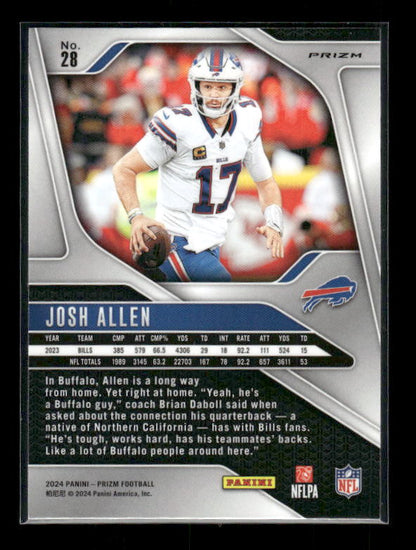 Josh Allen - 2024 Panini Prizm Football - Lazer Prizm