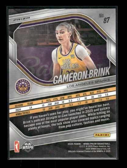 Cameron Brink - 2025 Prizm WNBA - Green Prizm