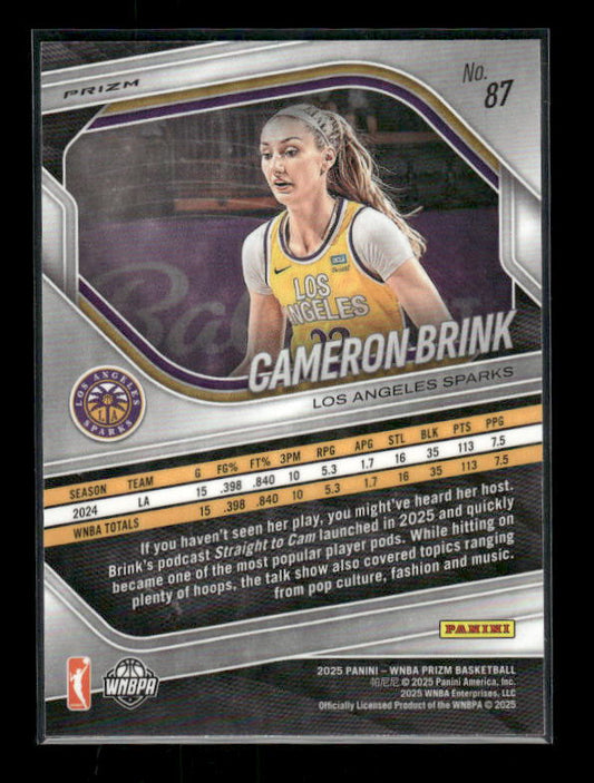Cameron Brink - 2025 Prizm WNBA - Green Prizm