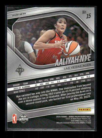 Aaliyah Nye - 2025 Prizm WNBA - White Seismic - Rookie
