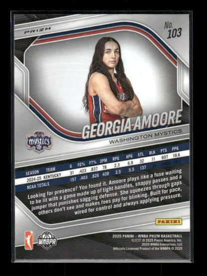 Georgia Amoore - 2025 Prizm WNBA - White Seismic - Rookie