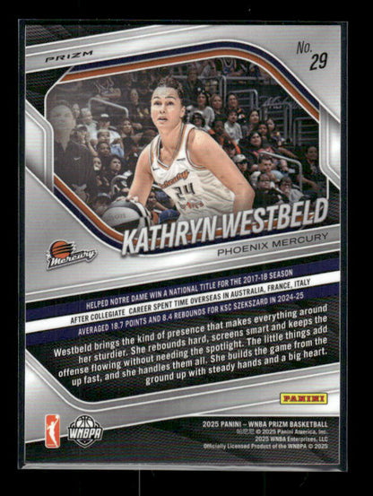 Kathryn Westbeld - 2025 Prizm WNBA - Orange Velocity - Rookie
