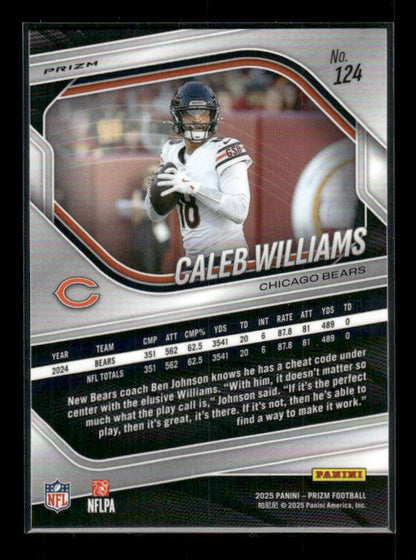 Caleb Williams - 2025 Prizm Football - White Disco