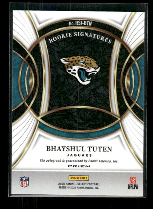 Bhayshul Tuten - 2025 Select Football - Rookie Signatures Auto