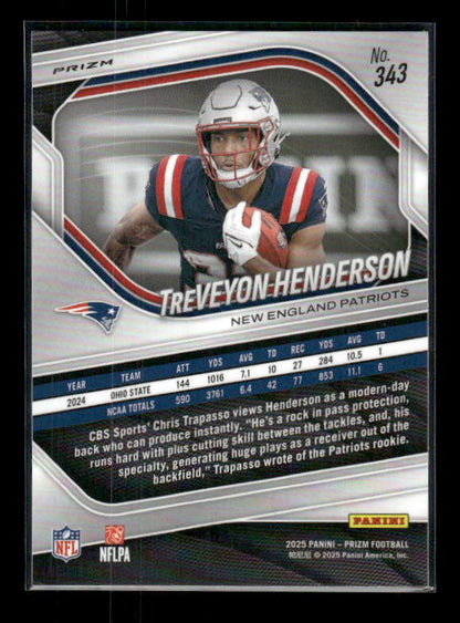 TreVeyon Henderson - 2025 Prizm Football - Retail Red Prizm SSP - Rookie