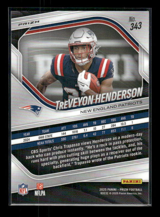 TreVeyon Henderson - 2025 Prizm Football - Retail Red Prizm SSP - Rookie