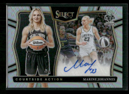 Marine Johannes - 2025 Select WNBA - Silver Courtside Action Auto