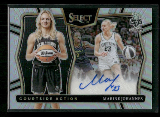 Marine Johannes - 2025 Select WNBA - Silver Courtside Action Auto