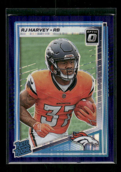 RJ Harvey - 2025 Optic Football - Purple Shock - Rated Rookie