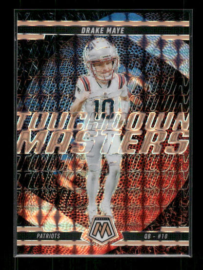 Drake Maye - 2025 Mosaic Football - Orange Fluorescent Touchdown Masters