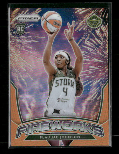 Flau'Jae Johnson - 2026 Prizm WNBA - Orange Fireworks /75 - Rookie
