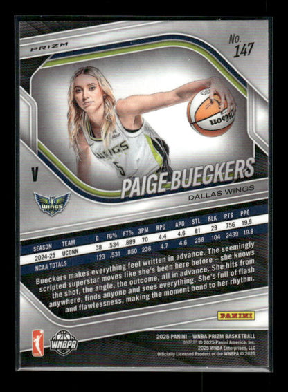 Paige Bueckers - 2025 Prizm WNBA - Ice Prizm - Rookie Variation