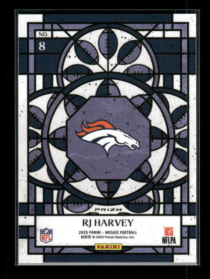 RJ Harvey - 2025 Mosaic Football - Stained Glass SSP - Rookie