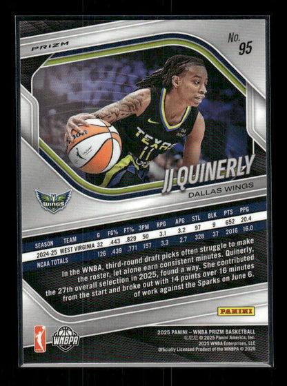JJ Quinerly - 2025 Prizm WNBA - Green Prizm - Rookie
