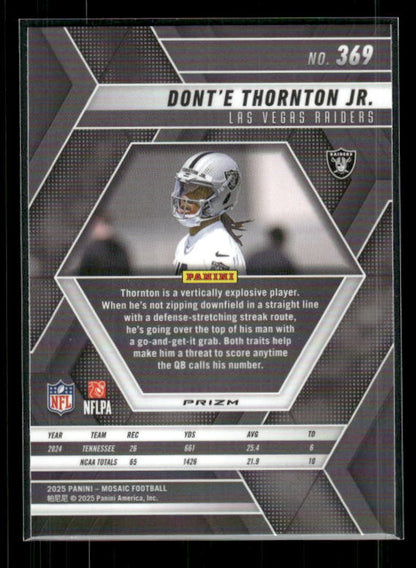 Dont'e Thornton Jr. - 2025 Mosaic Football - Green Mosaic - Rookie