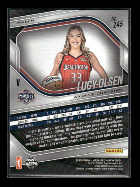 Lucy Olsen - 2025 Prizm WNBA - Green Prizm - Rookie Variation
