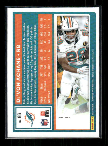 De'Von Achane - 2025 Optic Football - Stars