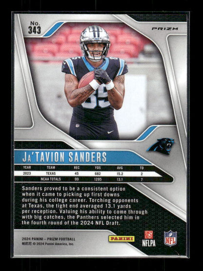 Ja'Tavion Sanders - 2024 Panini Prizm - Lazer Prizm - Rookie