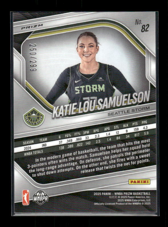 Katie Lou Samuelson - 2025 Prizm WNBA - Red Pulsar Prizm /299