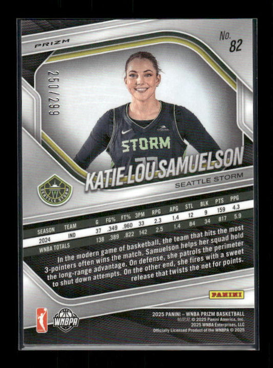 Katie Lou Samuelson - 2025 Prizm WNBA - Red Pulsar Prizm /299