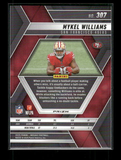 Mykel Williams - 2025 Mosaic Football - Green Mosaic - Rookie