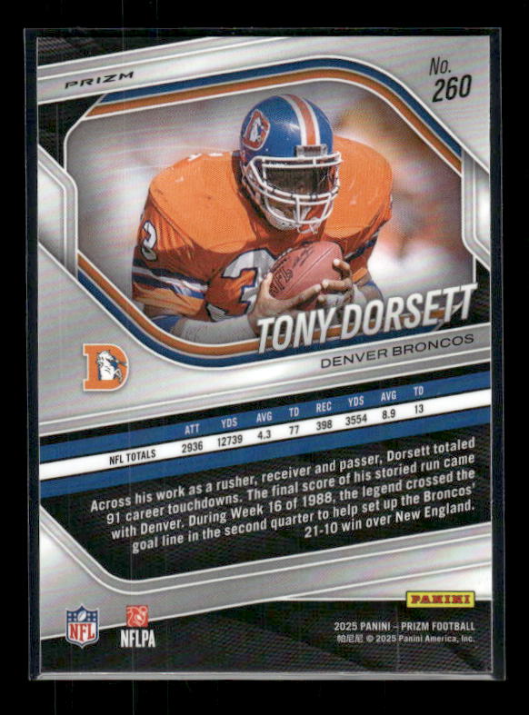 Tony Dorsett - 2025 Prizm Football - White Disco