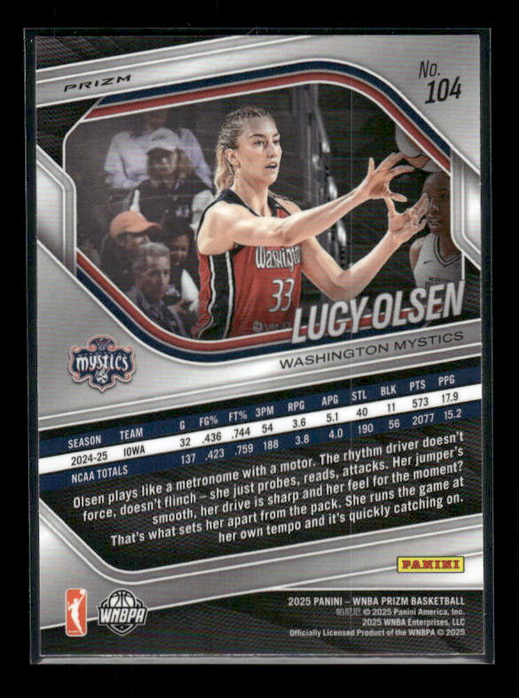 Lucy Olsen - 2025 Prizm WNBA - Ice Prizm - Rookie