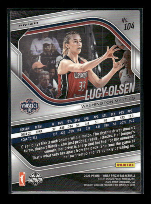 Lucy Olsen - 2025 Prizm WNBA - Ice Prizm - Rookie