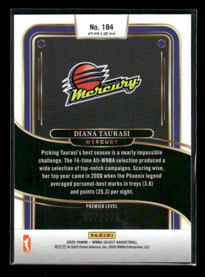 Diana Taurasi - 2025 Select WNBA - Premier Pink Camo /175