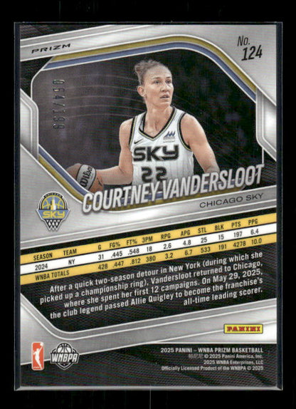 Courtney Vandersloot - 2025 Prizm WNBA - Blue Pulsar /199