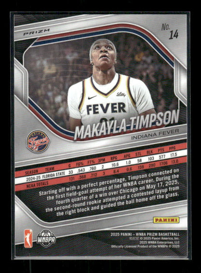 Makayla Timpson - 2025 Prizm WNBA - Orange Ice - Rookie