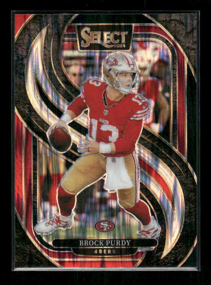 Brock Purdy - 2024 Select Football - Red & Black Shock - Premier Level