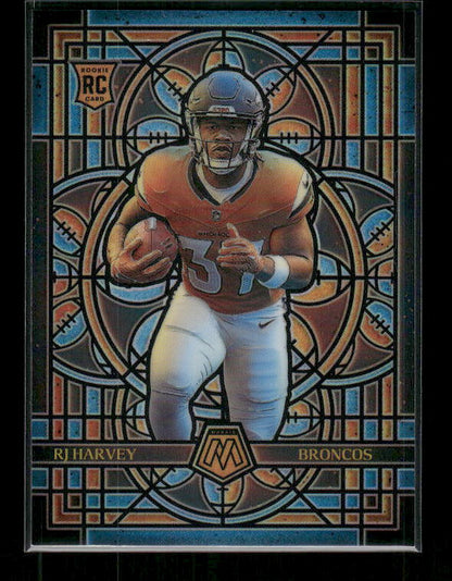RJ Harvey - 2025 Mosaic Football - Stained Glass SSP - Rookie