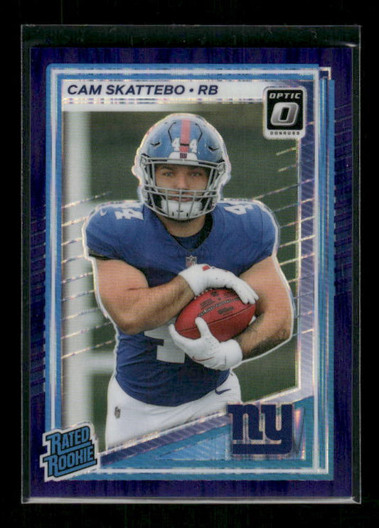 Cam Skattebo - 2025 Optic Football - Purple Shock - Rated Rookie