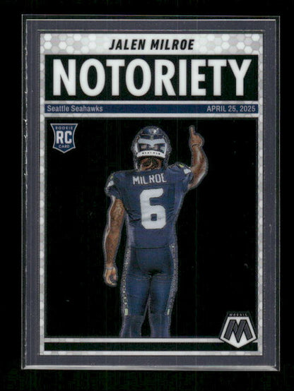 Jalen Milroe - 2025 Mosaic Football - Notoriety - Rookie