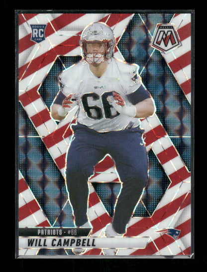 Will Campbell - 2025 Mosaic Football - Red White Stripe - Rookie