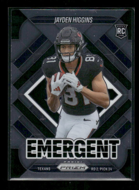Jayden Higgins - 2025 Prizm Football - Emergent - Rookie