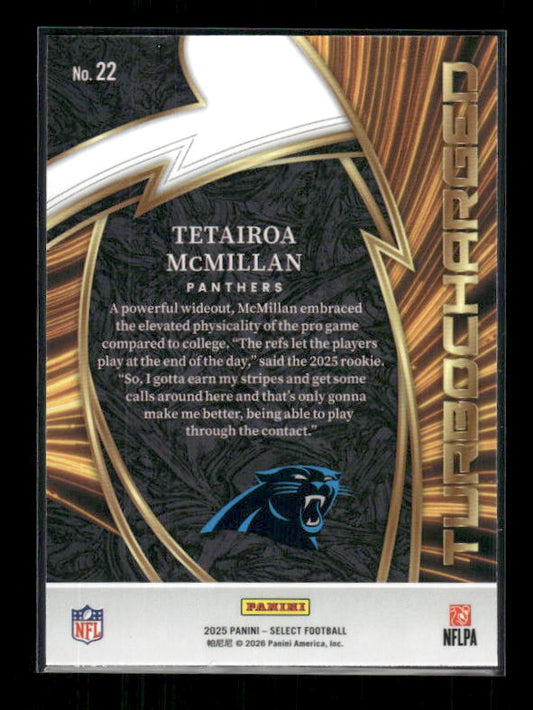 Tetairoa McMillan - 2025 Select Football - Turbocharged - Rookie
