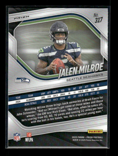 Jalen Milroe - 2025 Prizm Football - White Disco - Rookie