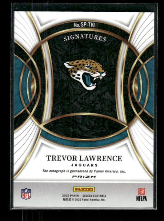 Trevor Lawrence - 2025 Select Football - Signatures Auto
