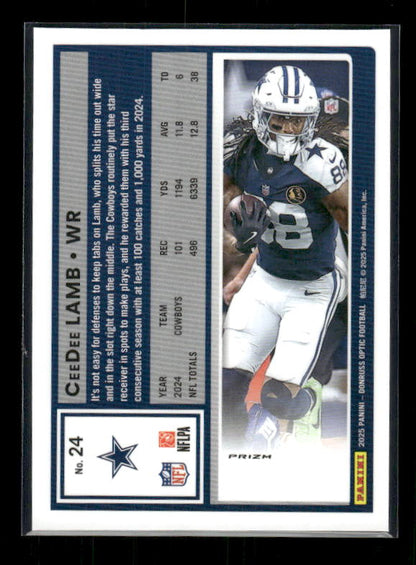 CeeDee Lamb - 2025 Optic Football - Holo Prizm
