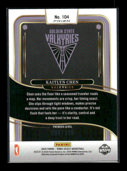 Kaitlyn Chen - 2025 Select WNBA - Red & Blue Prizm /399 - Rookie