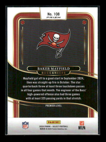 Baker Mayfield - 2024 Select Football - Red & Black Shock - Premier Level