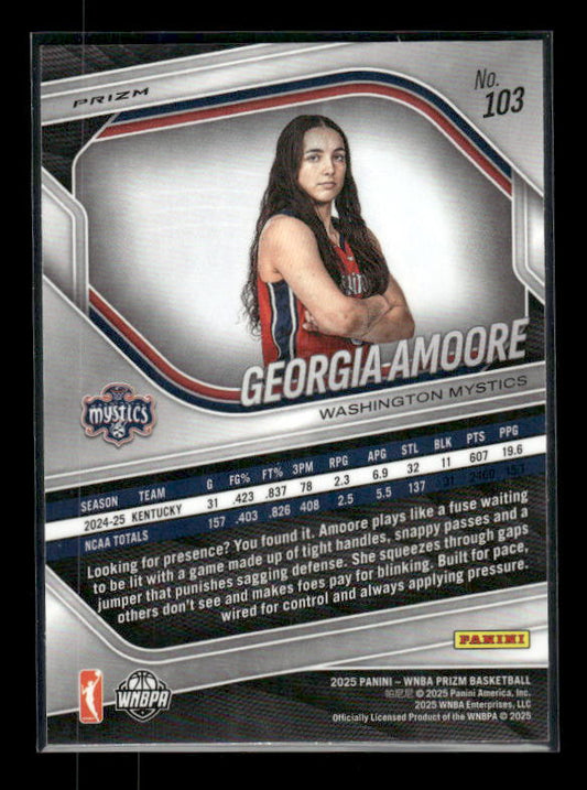 Georgia Amoore - 2025 Prizm WNBA - Ice Prizm - Rookie