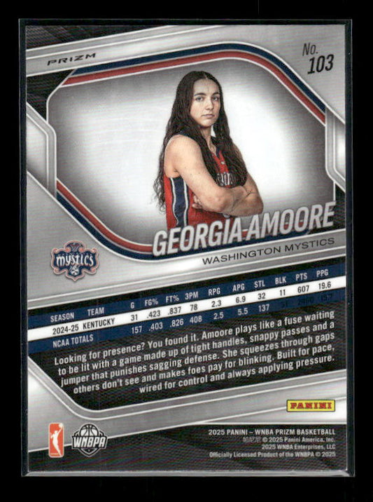 Georgia Amoore - 2025 Prizm WNBA - Ice Prizm - Rookie